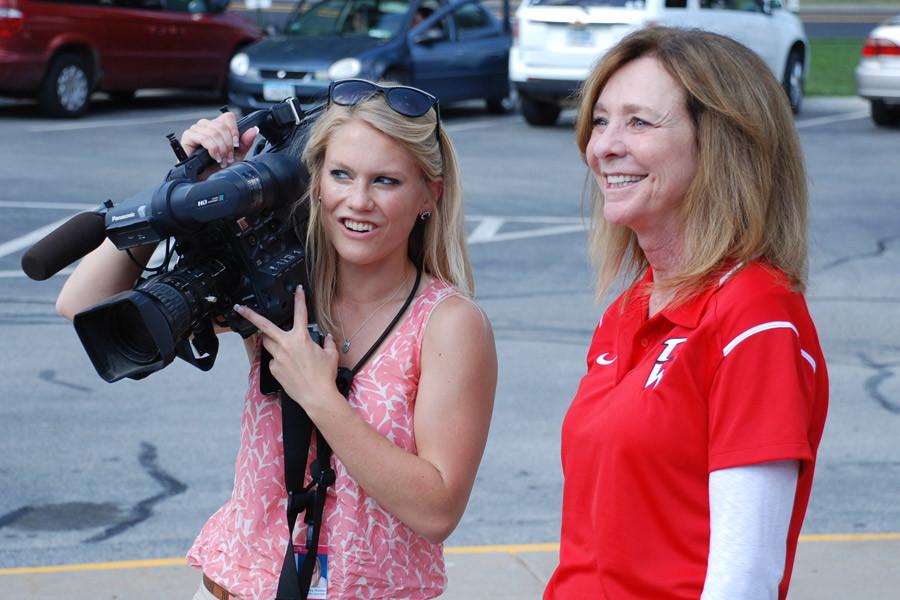Principal Jenni Weipert invited a TV station to cover the surprise event on Sept. 4.  Her goal is to develop pride in students for their efforts.