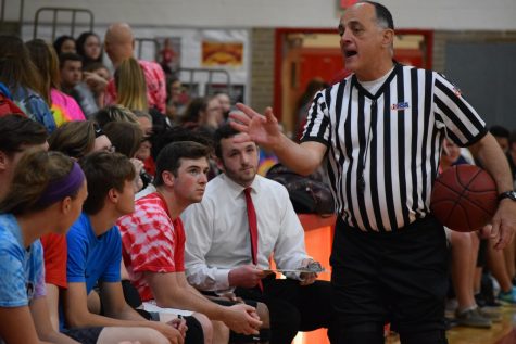 Student versus staff basketball game