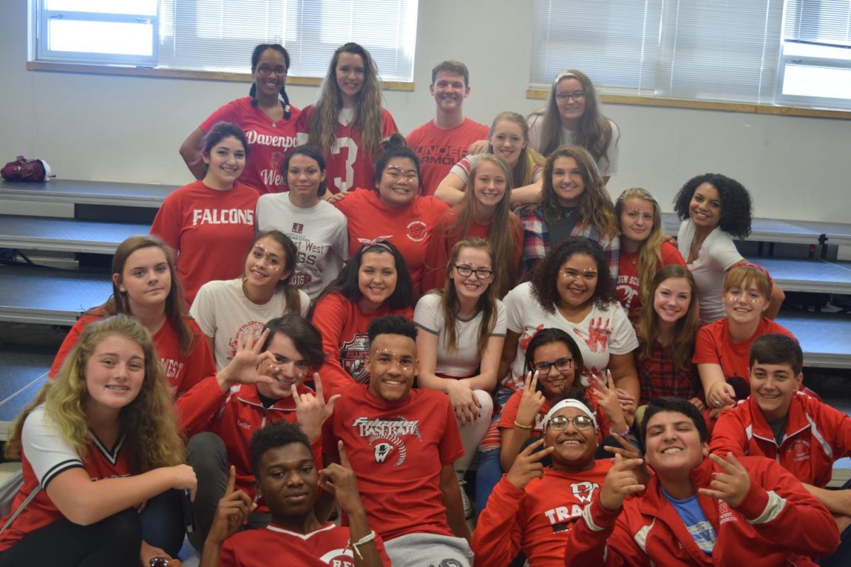 Crazy red and white was the theme for Friday, and Wests show choir proudly displayed their spirit.