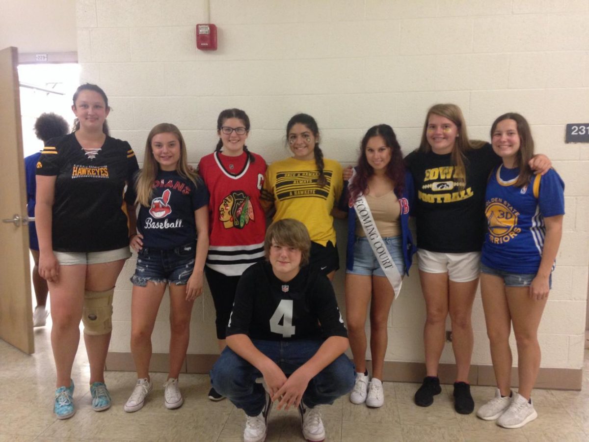 Mondays theme was sports and Falcons showed their spirit by showcasing their favorite sports teams.
