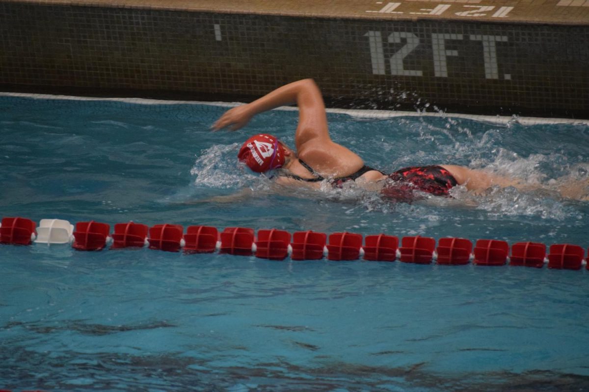 Falcons compete in freestyle against Burlington.
