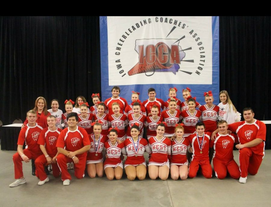 Competition cheer team at state