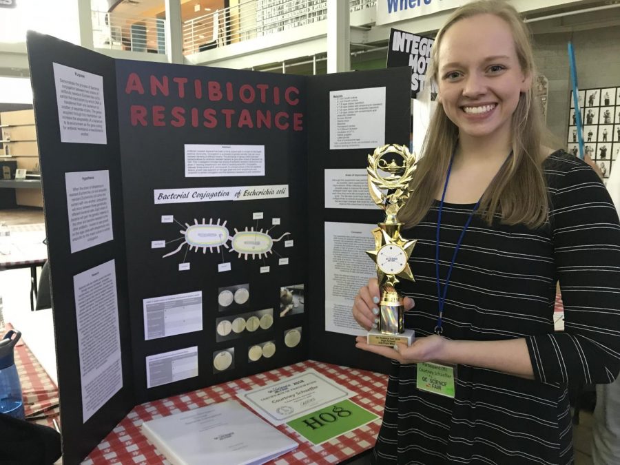Courtney Schaeffer awarded second place in Quad Cities Science Fair