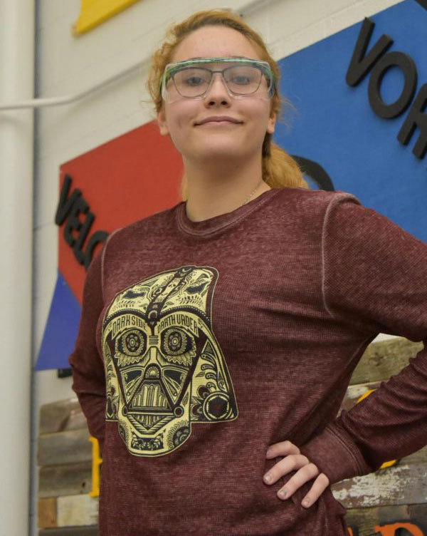 Christiansen is a computer-aided drafter at Deck Supply Services. Utilizing large amounts of math, she designs deck rails in computer-aided drafting software. After high school, Christiansen plans on pursuing mechanical engineering and design.