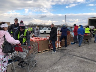 190 families were in attendance at West’s first mobile food pantry put on by the River Bend Foodbank. With help from the boys track team, over 250 people were able to receive fresh food at no cost.