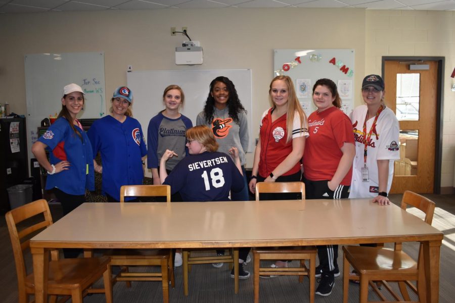 Student Senate takes part in Charity Week by wearing jerseys of their favorite sports teams on Wednesday, May 15. They dressed up every day of the week in an effort to raise awareness for the cause. 