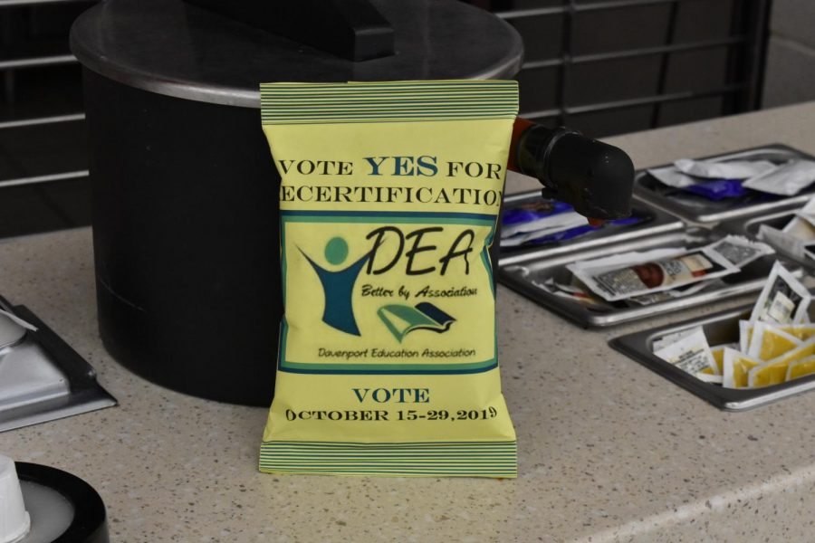This bag of chips is used to spread awareness of the recertification. The bag acts as a reminder to vote yes for recertification.