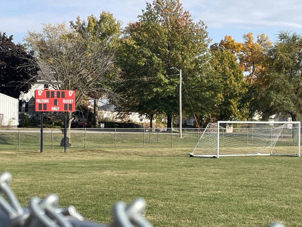 The current state of the soccer field before construction.
